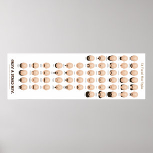 54 Gesichtshaarstile Poster