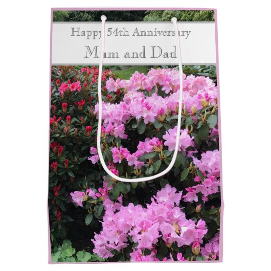 54. Hochzeitstag Mittlere Geschenktüte (Rückseite)