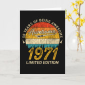 54 Jahre alt 1971 Retro Phantastisch 54. Geburtsta Karte (Gelbe Blume)