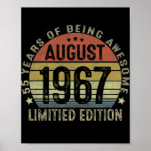 54 Jahre alte Geschenke August 1968 Limited Editio Poster (Vorne)
