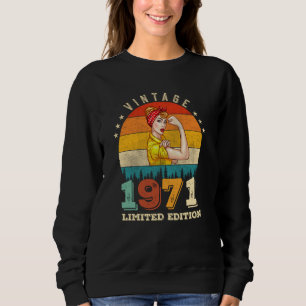 54 Jahre alter Tag 1971 Vintag 54. Geburtstagsfrau Sweatshirt