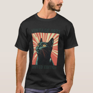 54 Jahre altes Geschenk Vintag 1971 Katze über 54. T-Shirt