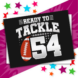 54-jähriges Tackle Football Party 54. Geburtstag Postkarte