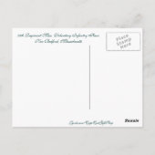 54. Regiment Mass. Freiwillige Kinderkarte Postkarte (Rückseite)