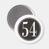 54 Schwarzer Kreis Magnet (Vorderseite/Rückseite)