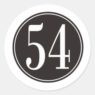 54 Schwarzer Kreis Runder Aufkleber