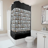 54 Square Foto Collage mit einfachem Text Duschvorhang (Beispiel)