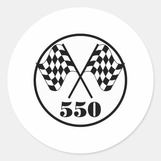 550 Markierte Flaggen Runder Aufkleber (Vorderseite)