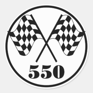 550 Markierte Flaggen Runder Aufkleber