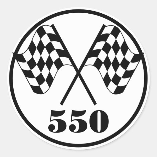 550 Markierte Flaggen Runder Aufkleber (Vorderseite)