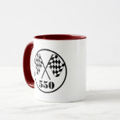 550 Schachbrettflaggen Tasse (Vorderseite Links)