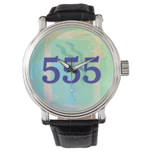 555 Angel-Zahl Transformation Affirmation Armbanduhr