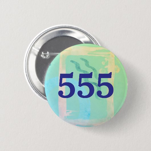 555 Angel-Zahl Transformation Affirmation Button (Vorne & Hinten)
