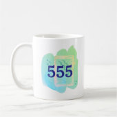 555 Angel-Zahl Transformation Affirmation Kaffeetasse (Links)