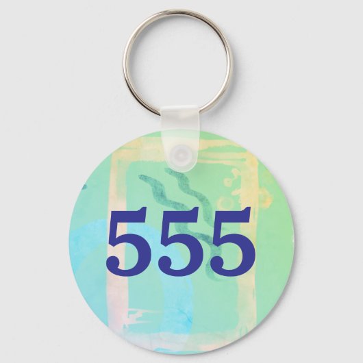 555 Angel-Zahl Transformation Affirmation Schlüsselanhänger (Rückseite)