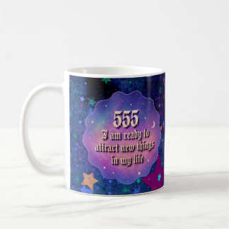 555 Engelszahl Manifestationsbestätigung Galaxie Kaffeetasse