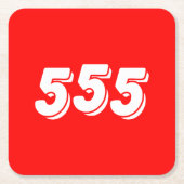 555 RECHTECKIGER PAPPUNTERSETZER (Vorderseite)