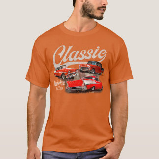 55 56 57 Chevys Bel airruckriFive Vintage Cars fri T-Shirt