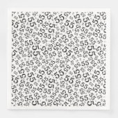 55. Age Random Number Pattern Schwarz/Weiß Serviette (Vorderseite)