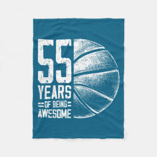 55 Alte Basketball Basketball Jahre 55. Spieler Sp Fleecedecke