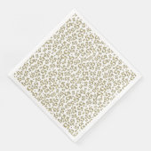 55. Alter Zufallszahl Muster Gold/Weiß Serviette (Ecke)