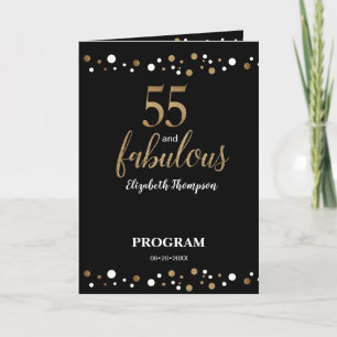55 and fabulous fiftieth Birthday Program Programm