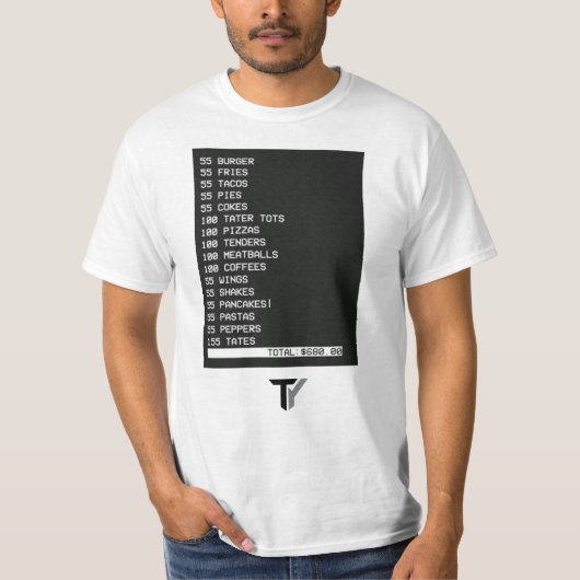 55 Burgers 55 Fries Joke T-Shirt (Vorderseite)