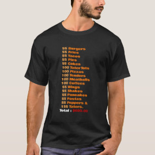 55 Burgers 55 Shakes 55 Fries denken Sie sollten L T-Shirt