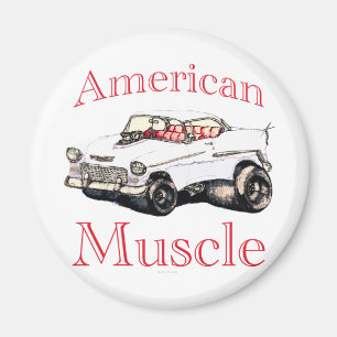 55 Chevy American Muscle Magnet