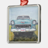 '55 Chevy Car Art Ornament Aus Metall (Links)