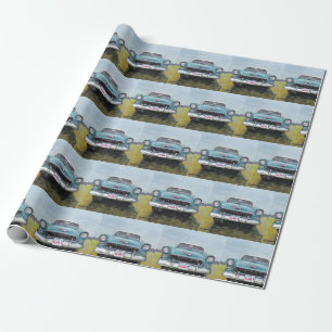 55' Chevy Car Art Wrapping Paper Geschenkpapier