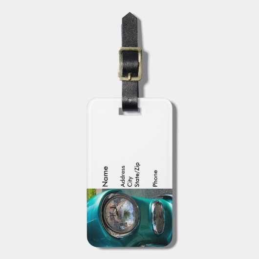 55 Chevy Headlight Gepäckanhänger (Vorderseite vertikal)