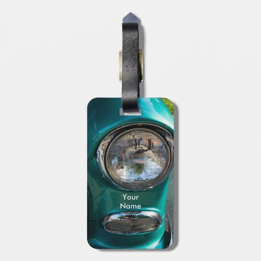 55 Chevy Headlight Gepäckanhänger (Rückseite vertikal)