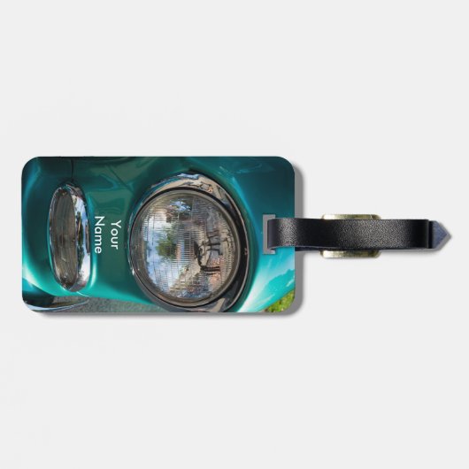 55 Chevy Headlight Gepäckanhänger (Rückseite horizontal)