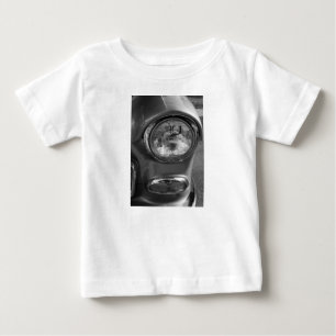 55 Chevy Headlight Graustufen Baby T-shirt