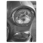 55 Chevy Headlight Graustufen Klemmbrett (Rückseite)