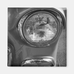 55 Chevy Headlight Graustufen Magnet