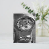 55 Chevy Headlight Graustufen Postkarte (Stehend Vorderseite)
