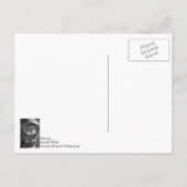 55 Chevy Headlight Graustufen Postkarte (Rückseite)