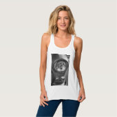 55 Chevy Headlight Graustufen Tank Top (Vorderseite Vollansicht)