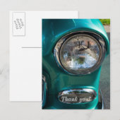 55 Chevy Headlight Postkarte (Vorne/Hinten)
