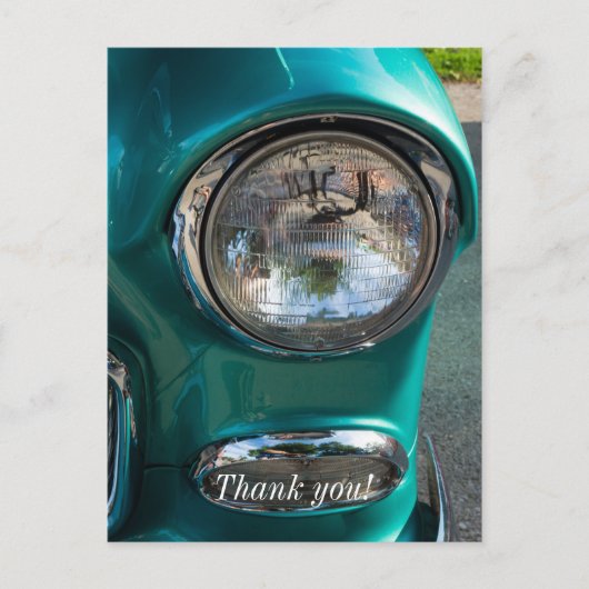 55 Chevy Headlight Postkarte (Vorderseite)