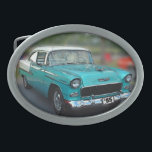 55 CHEVY OVALE GÜRTELSCHNALLE<br><div class="desc">Zwei-Ton 55 CHEVY Gürtelschnalle</div>