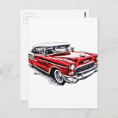 55 Chevy Postkarte (Vorne/Hinten)