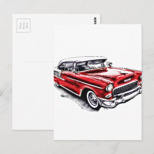 55 Chevy Postkarte (Vorne/Hinten)