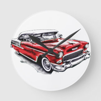 55 Chevy Runde Wanduhr