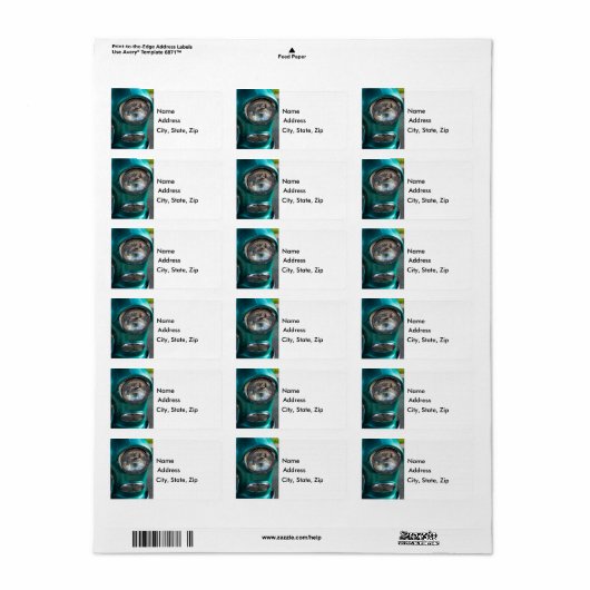 55 Chevy Scheinwerfer Adressaufkleber (Vorne)