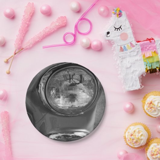 55 Chevy ScheinwerferGrayscale Pappteller (Party)