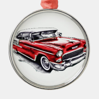55 Chevy Silbernes Ornament