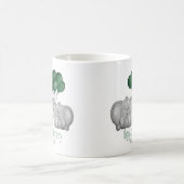 55. Emeral Wedding Anniversary niedlicher Elefant Kaffeetasse (Mittel)